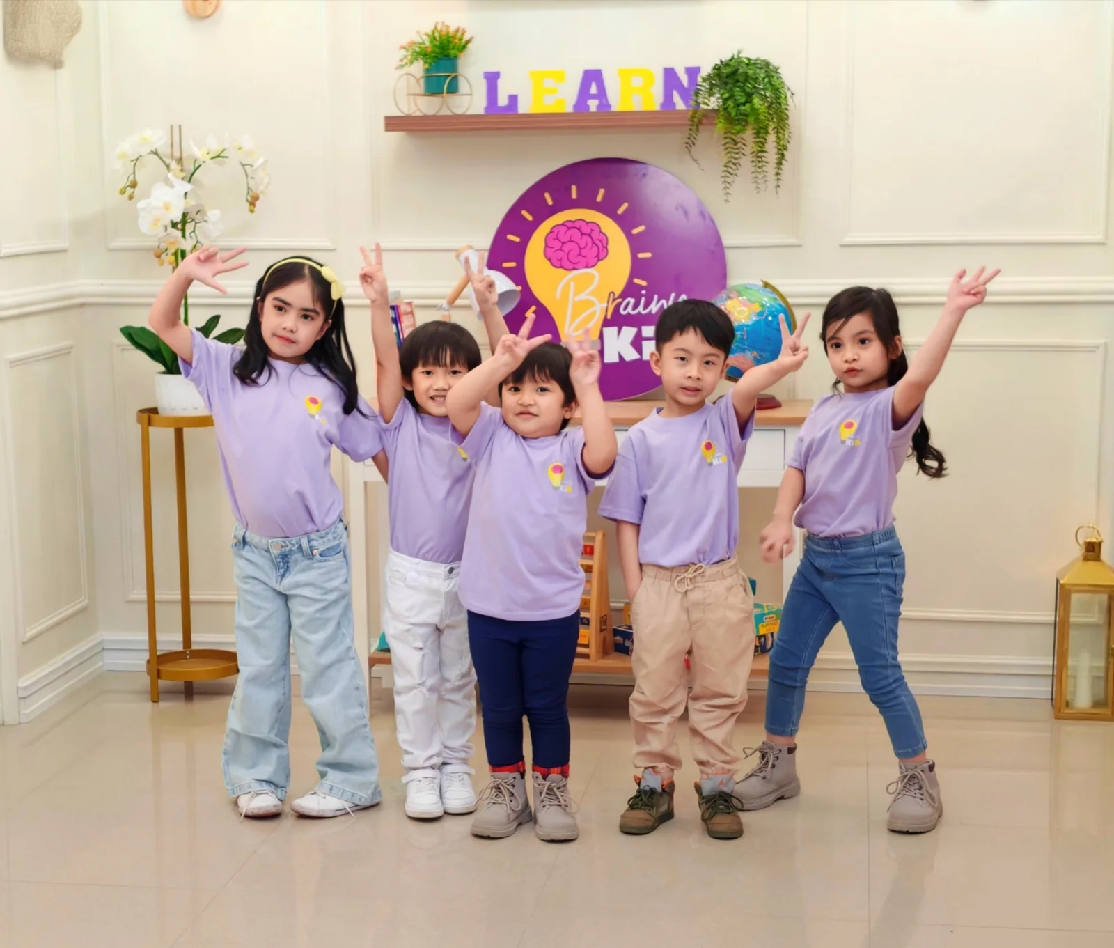 Children pictured in Brainy Kid’s published student gallery